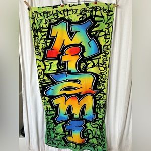 Towel: miami Graffiti street art beach towel used